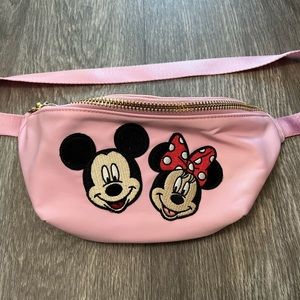 Stoney Clover Lane flamingo Fanny with Fable Mickey and Minnie patches